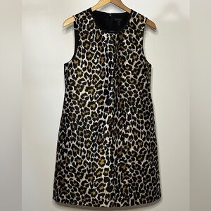 J Crew | Leopard Print A-Line Shift Cocktail Dress
